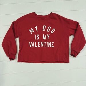 Red Crop Sweatshirt. Girls XL 14/16     A005